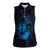 Kia Orana Kuki Airani Women Sleeveless Polo Shirt Cook Islands Tangaroa God Tatau Purple
