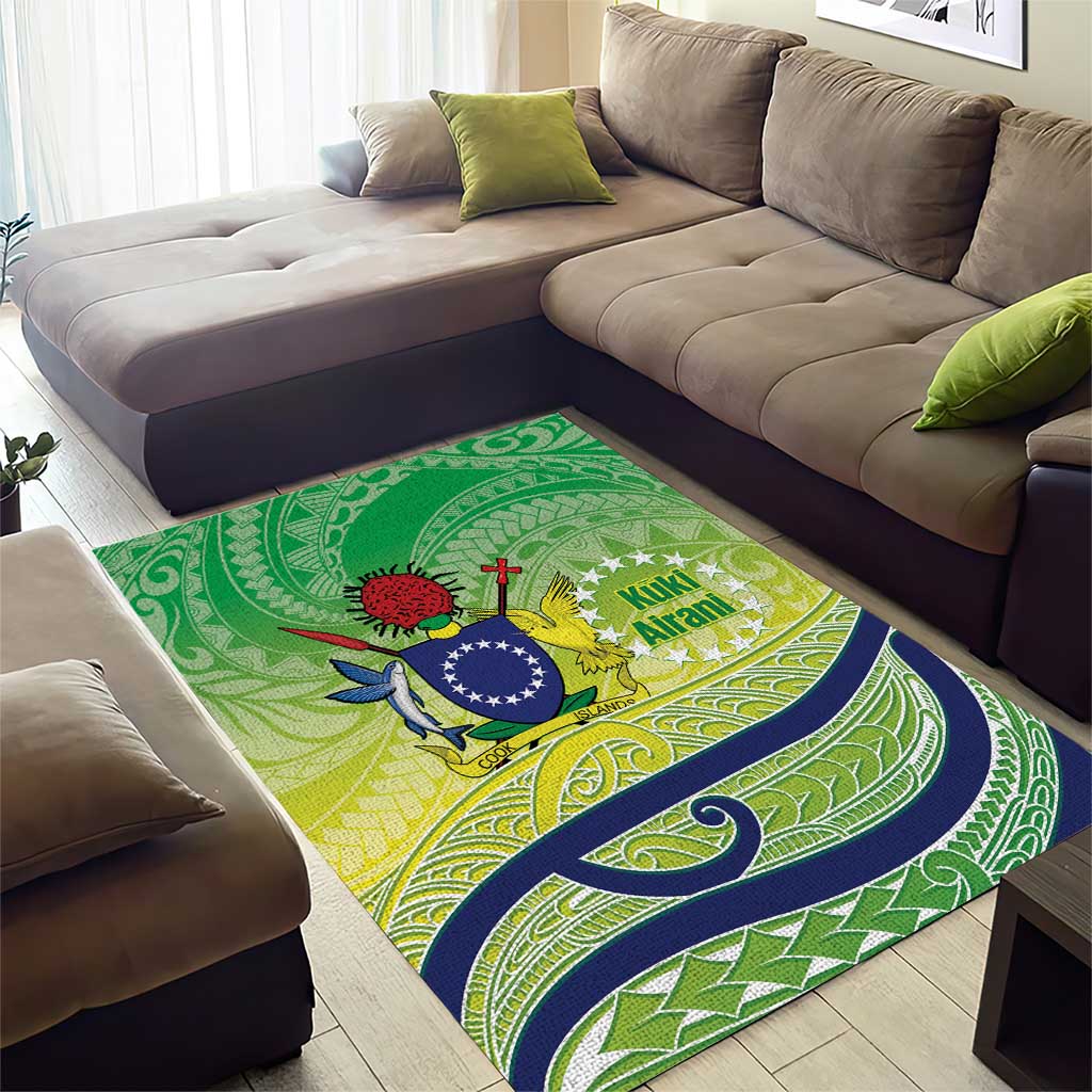 Te Maeva Nui Cook Islands Area Rug 60th Independence Anniversary Proud