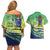 Te Maeva Nui Cook Islands Couples Matching Off Shoulder Short Dress and Hawaiian Shirt 60th Independence Anniversary Proud