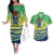 Te Maeva Nui Cook Islands Couples Matching Off The Shoulder Long Sleeve Dress and Hawaiian Shirt 60th Independence Anniversary Proud