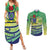 Te Maeva Nui Cook Islands Couples Matching Summer Maxi Dress and Long Sleeve Button Shirt 60th Independence Anniversary Proud