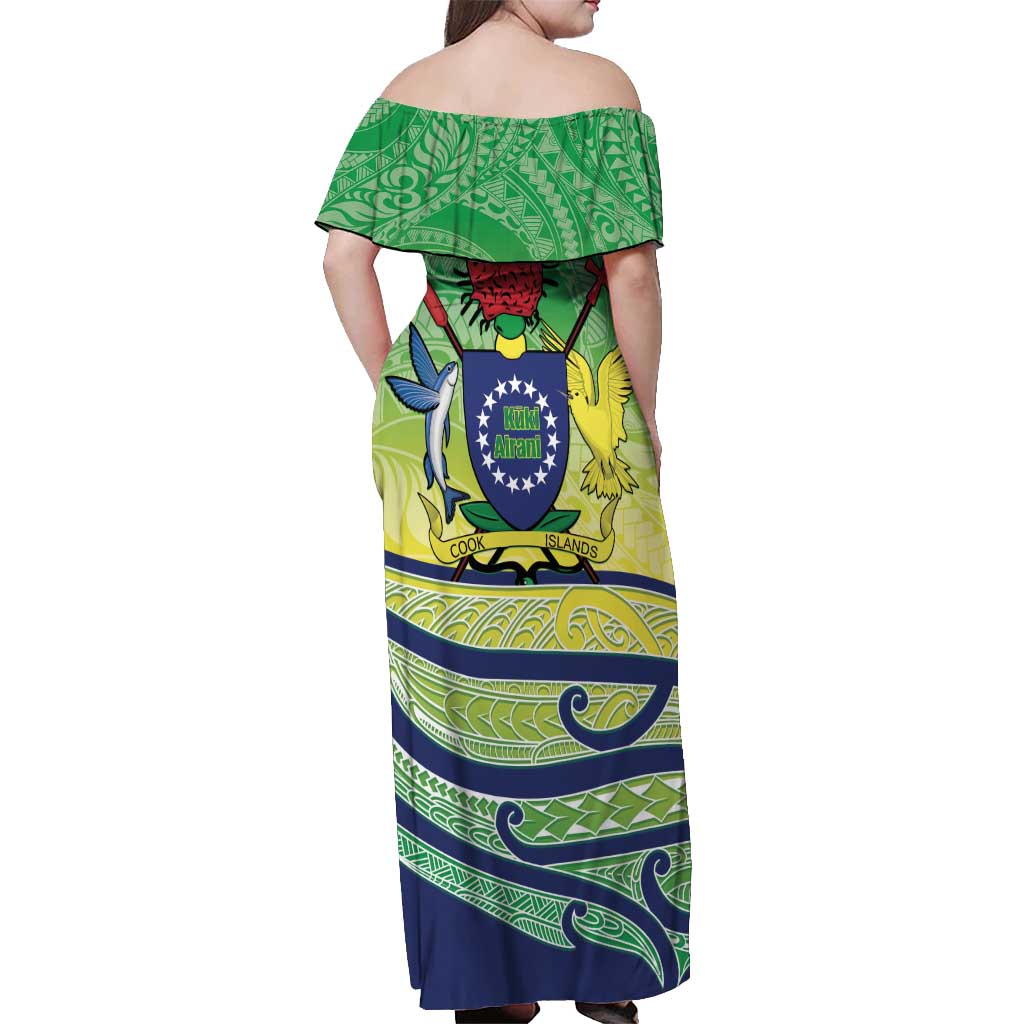 Te Maeva Nui Cook Islands Off Shoulder Maxi Dress 60th Independence Anniversary Proud