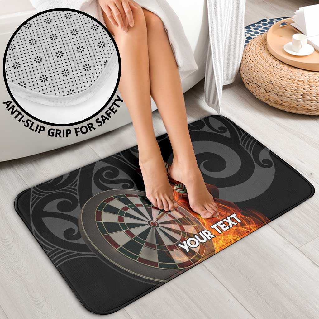 Personalised Aotearoa Darts Bathroom Set Maori Koru Flaming Dartboard - Polynesian Pride