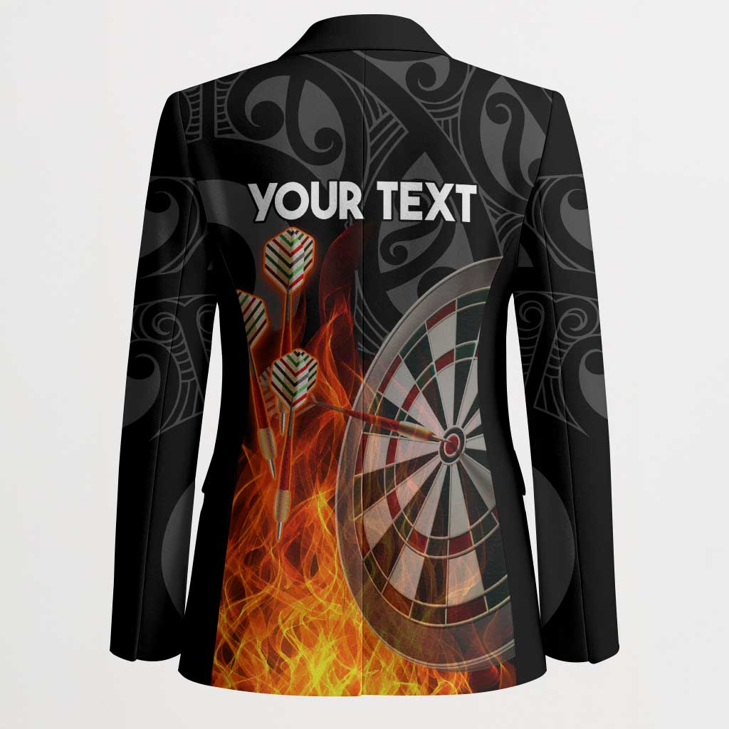 Personalised Aotearoa Darts Blazer Maori Koru Flaming Dartboard - Polynesian Pride