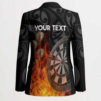 Personalised Aotearoa Darts Blazer Maori Koru Flaming Dartboard - Polynesian Pride