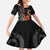 Personalised Aotearoa Darts Family Matching Short Sleeve Bodycon Dress and Hawaiian Shirt Maori Koru Flaming Dartboard