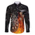 Personalised Aotearoa Darts Family Matching Short Sleeve Bodycon Dress and Hawaiian Shirt Maori Koru Flaming Dartboard