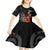 Personalised Aotearoa Darts Kid Short Sleeve Dress Maori Koru Flaming Dartboard