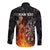 Personalised Aotearoa Darts Long Sleeve Button Shirt Maori Koru Flaming Dartboard