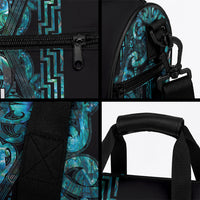 Maori Language Week Duffle Bag Kia Mau Ki To Ukaipo Paua Shell Color