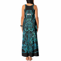 Maori Language Week Personalised Tank Maxi Dress Kia Mau Ki To Ukaipo Paua Shell Color LT14 - Polynesian Pride