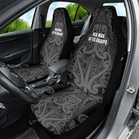 Maori Language Week Car Seat Cover Kia Mau Ki To Ukaipo Grey Color LT14 - Polynesian Pride