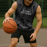 Maori Language Week Personalised Sleeveless Hoodie Kia Mau Ki To Ukaipo Grey Color LT14 - Polynesian Pride