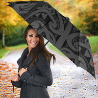 Maori Language Week Umbrella Kia Mau Ki To Ukaipo Grey Color LT14 - Polynesian Pride