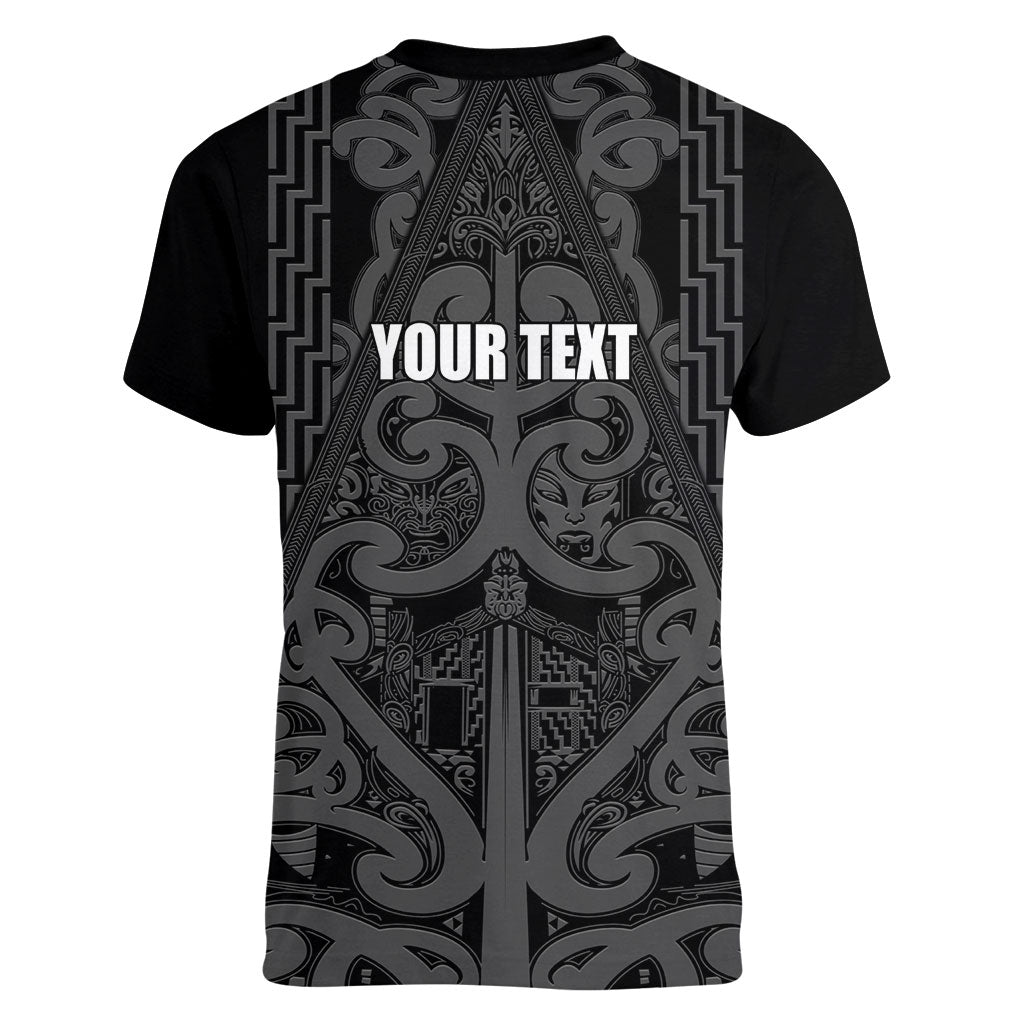 Maori Language Week Personalised Women V-Neck T-Shirt Kia Mau Ki To Ukaipo Grey Color LT14 - Polynesian Pride