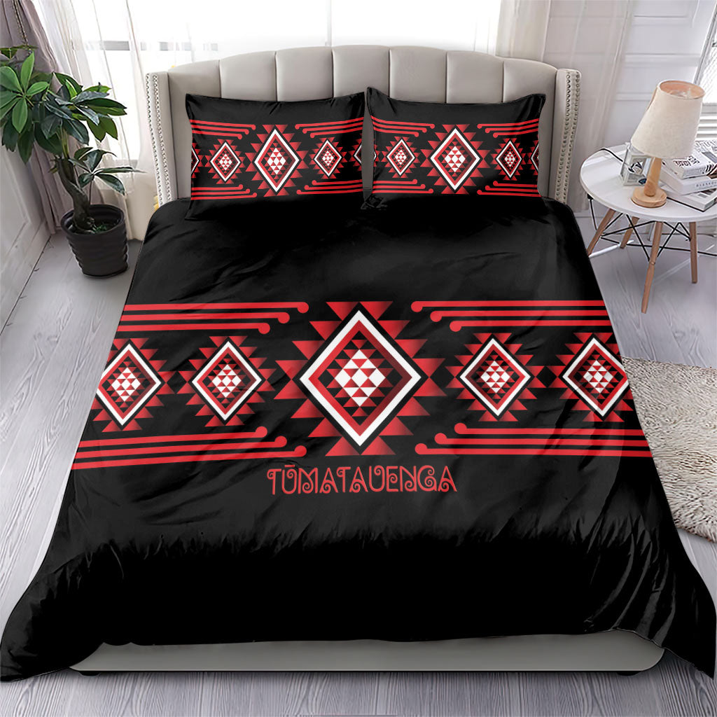 Aotearoa Atua Tumatauenga Bedding Set Maori God Of War Taniko Motifs LT14 - Polynesian Pride