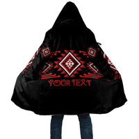 Aotearoa Atua Tumatauenga Personalised Cloak Maori God Of War Taniko Motifs LT14 Unisex Red - Polynesian Pride