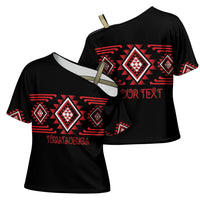 Aotearoa Atua Tumatauenga Personalised Cross Shoulder Shirt Maori God Of War Taniko Motifs LT14 - Polynesian Pride
