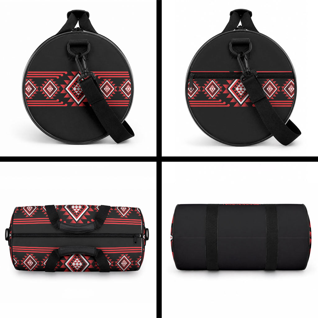 Aotearoa Atua Tumatauenga Duffle Bag Maori God Of War Taniko Motifs
