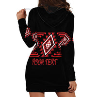 Aotearoa Atua Tumatauenga Personalised Hoodie Dress Maori God Of War Taniko Motifs LT14 - Polynesian Pride
