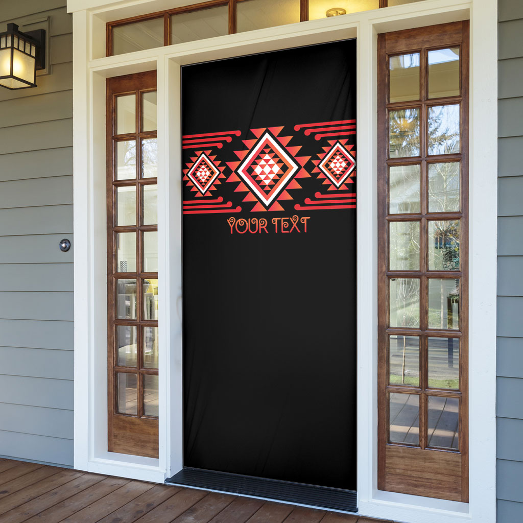Aotearoa Atua Ruaumoko Personalised Door Cover Maori Powerful God Taniko Motifs LT14 - Polynesian Pride