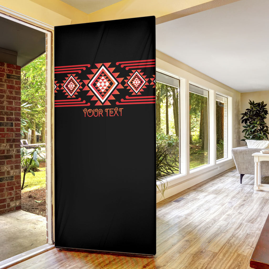 Aotearoa Atua Ruaumoko Personalised Door Cover Maori Powerful God Taniko Motifs LT14 - Polynesian Pride