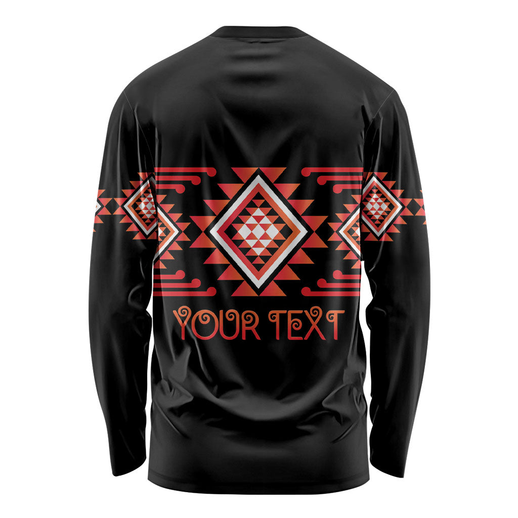 Aotearoa Atua Ruaumoko Personalised Long Sleeve Shirt Maori Powerful God Taniko Motifs LT14 - Polynesian Pride