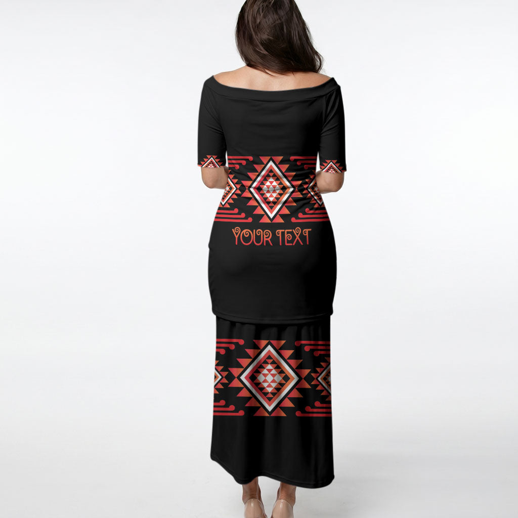 Aotearoa Atua Ruaumoko Personalised Puletasi Maori Powerful God Taniko Motifs LT14 - Polynesian Pride