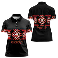 Aotearoa Atua Ruaumoko Personalised Women Polo Shirt Maori Powerful God Taniko Motifs LT14 - Polynesian Pride