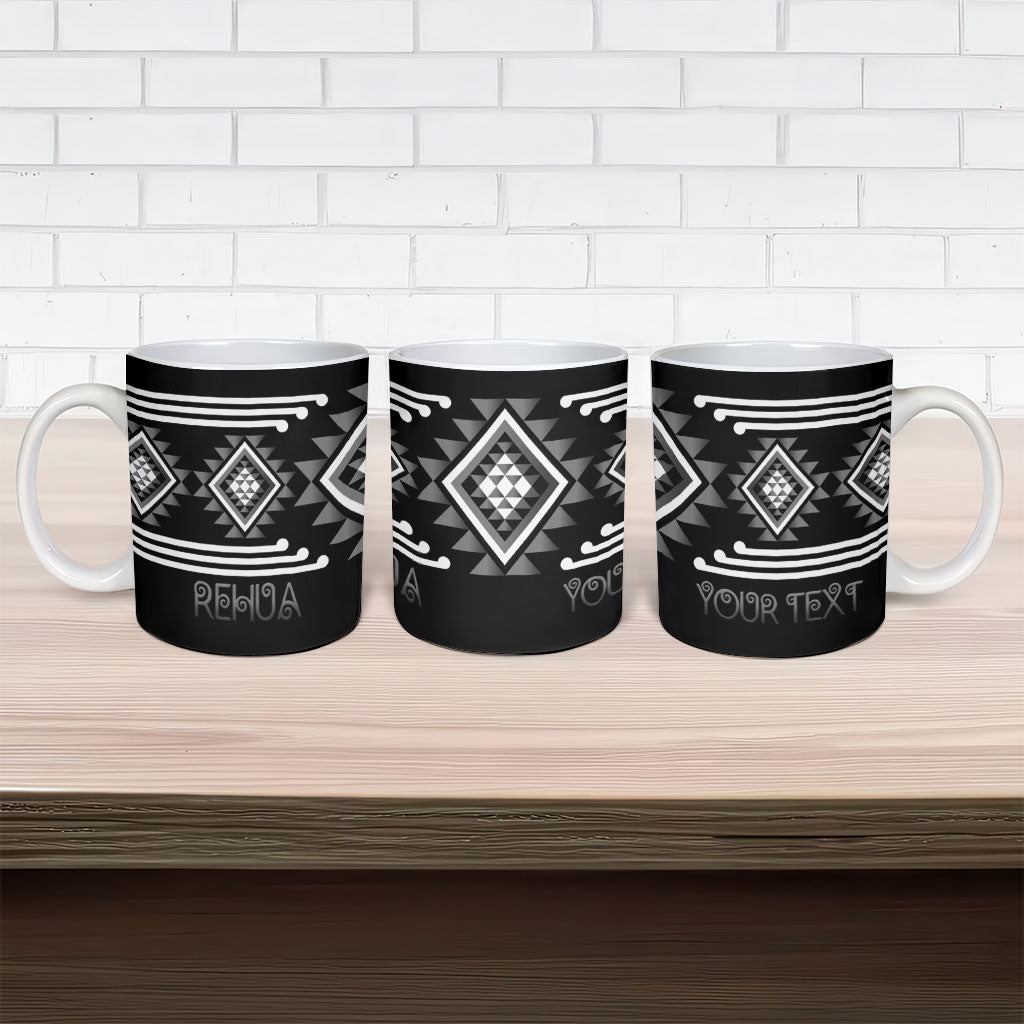 Aotearoa Atua Rehua Personalised Ceramic Mug Maori God Of Healing Taniko Motifs LT14 - Polynesian Pride