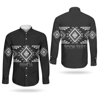 Aotearoa Atua Rehua Personalised Couples Matching Off Shoulder Short Dress and Long Sleeve Button Shirt Maori God Of Healing Taniko Motifs LT14 - Polynesian Pride