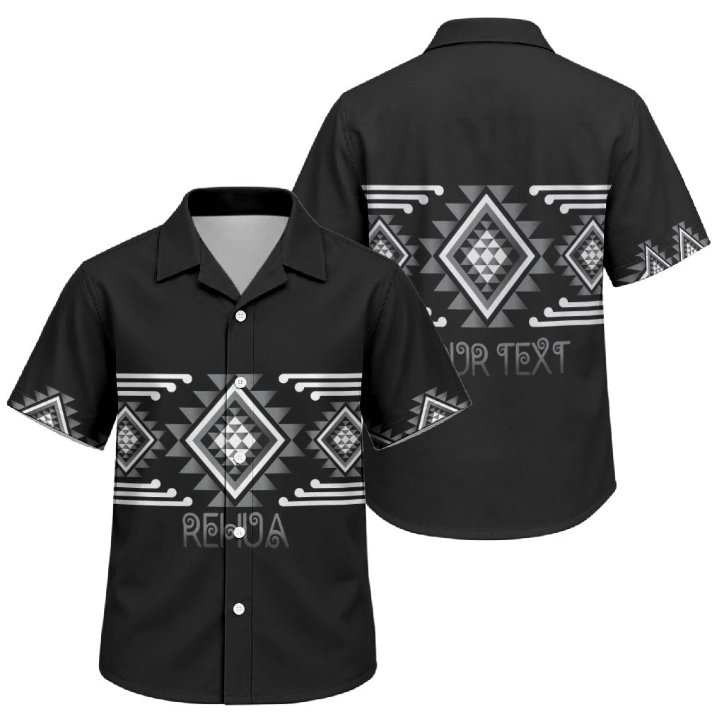 Aotearoa Atua Rehua Personalised Family Matching Puletasi and Hawaiian Shirt Maori God Of Healing Taniko Motifs LT14 Son's Shirt Grey - Polynesian Pride