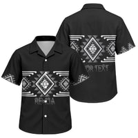 Aotearoa Atua Rehua Personalised Family Matching Short Sleeve Bodycon Dress and Hawaiian Shirt Maori God Of Healing Taniko Motifs LT14 Son's Shirt Grey - Polynesian Pride