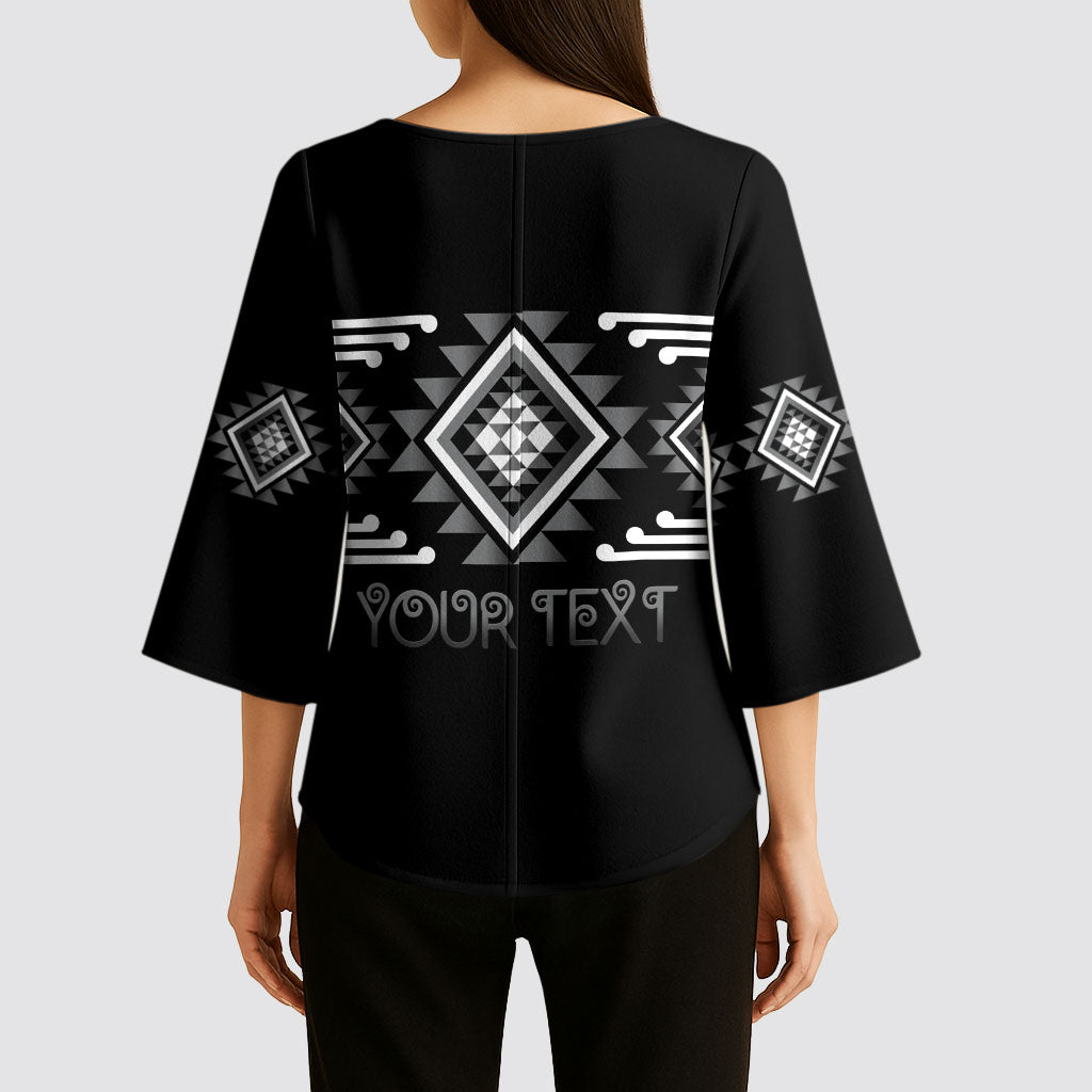Aotearoa Atua Rehua Personalised Kimono Sleeve Blouse Maori God Of Healing Taniko Motifs LT14 - Polynesian Pride