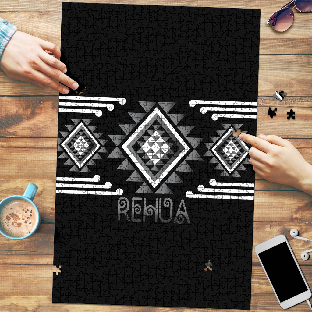 Aotearoa Atua Rehua Puzzle Maori God Of Healing Taniko Motifs LT14 Grey - Polynesian Pride