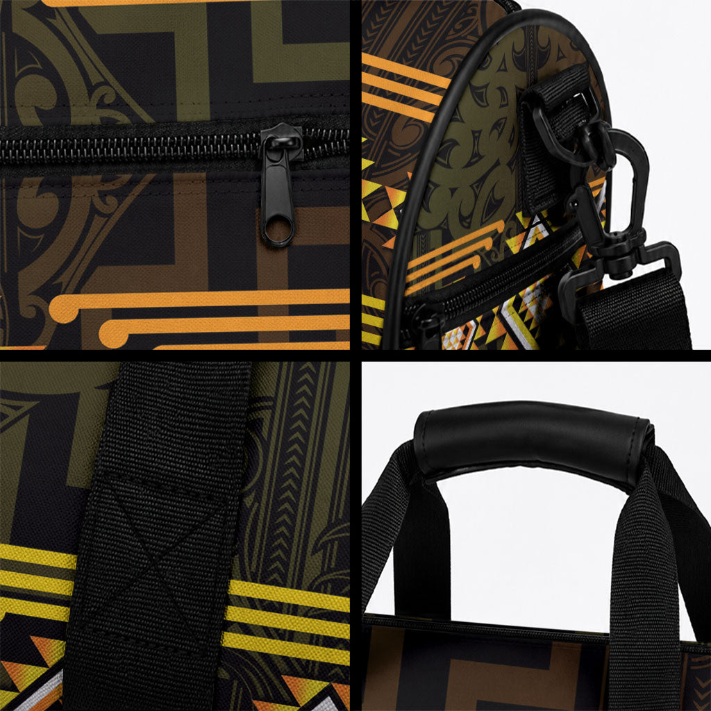 Aotearoa Atua Mahuika Duffle Bag Maori Goddess Of Fire Taniko Motifs