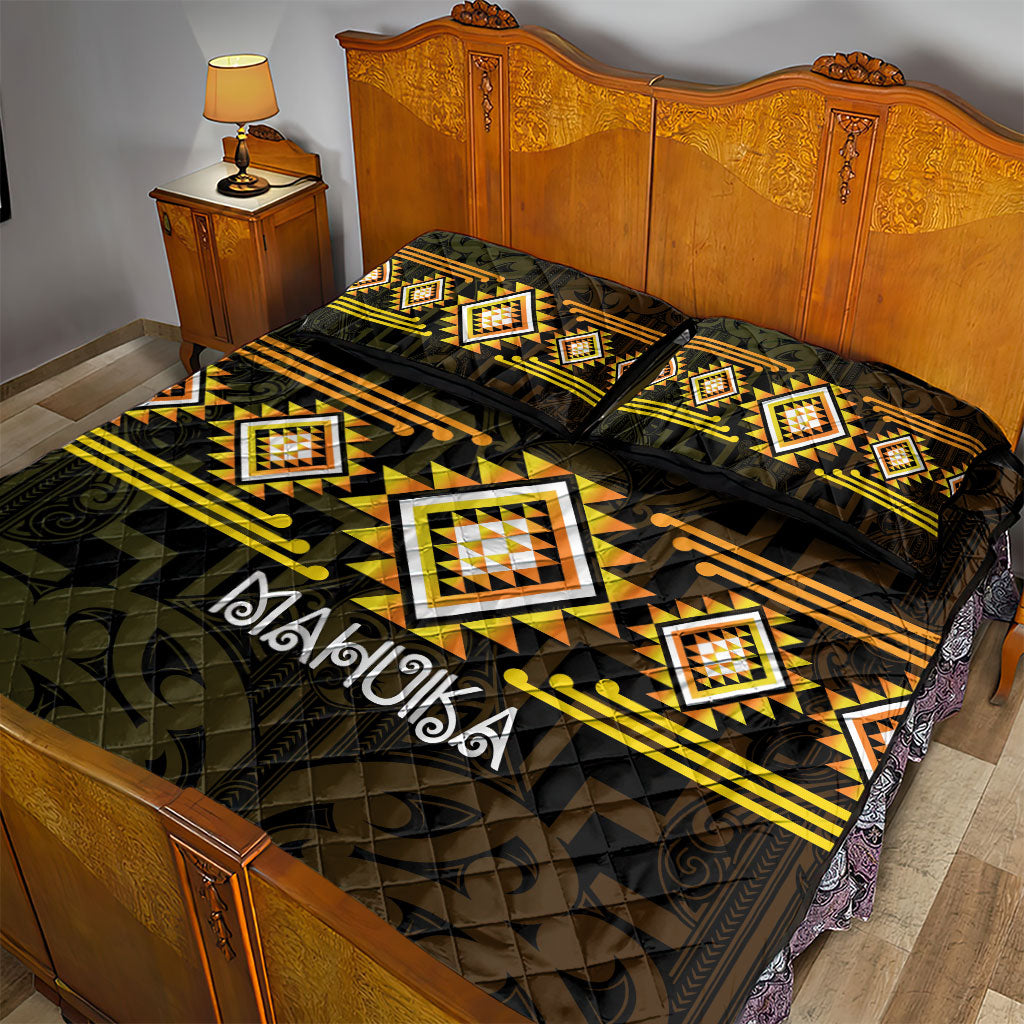 Aotearoa Atua Mahuika Quilt Bed Set Maori Goddess Of Fire Taniko Motifs LT14 - Polynesian Pride