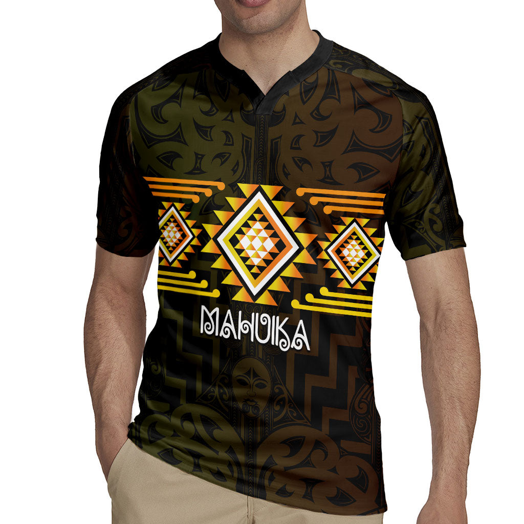 Aotearoa Atua Mahuika Personalised Rugby Jersey Maori Goddess Of Fire Taniko Motifs LT14 - Polynesian Pride