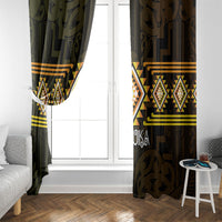 Aotearoa Atua Mahuika Window Curtain Maori Goddess Of Fire Taniko Motifs LT14 - Polynesian Pride