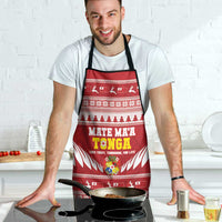 Tonga Rugby Christmas Apron Mate Maa Tonga Ngatu Pattern - Polynesian Pride