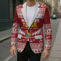 Personalised Tonga Rugby Christmas Blazer Mate Maa Tonga Ngatu Pattern - Polynesian Pride