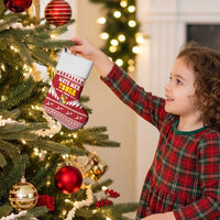 Tonga Rugby Christmas Stocking Mate Maa Tonga Ngatu Pattern - Polynesian Pride