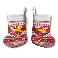 Tonga Rugby Christmas Stocking Mate Maa Tonga Ngatu Pattern - Polynesian Pride