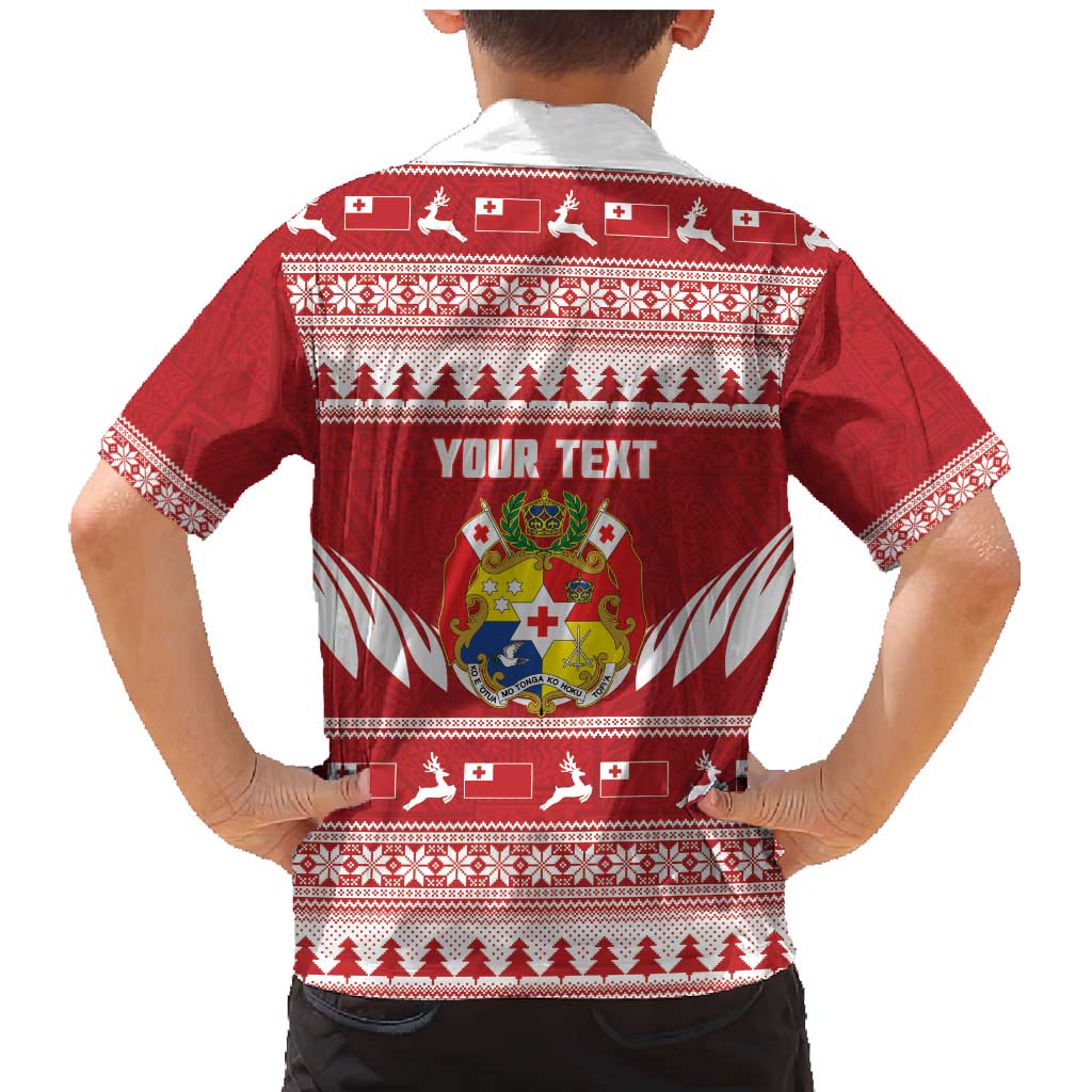 Personalised Tonga Rugby Christmas Family Matching Mermaid Dress and Hawaiian Shirt Mate Maa Tonga Ngatu Pattern - Polynesian Pride