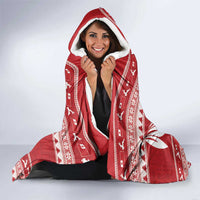 Tonga Rugby Christmas Hooded Blanket Mate Maa Tonga Ngatu Pattern - Polynesian Pride