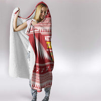 Tonga Rugby Christmas Hooded Blanket Mate Maa Tonga Ngatu Pattern - Polynesian Pride