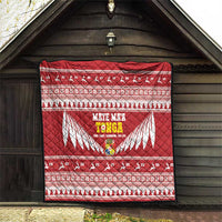 Tonga Rugby Christmas Quilt Mate Maa Tonga Ngatu Pattern - Polynesian Pride