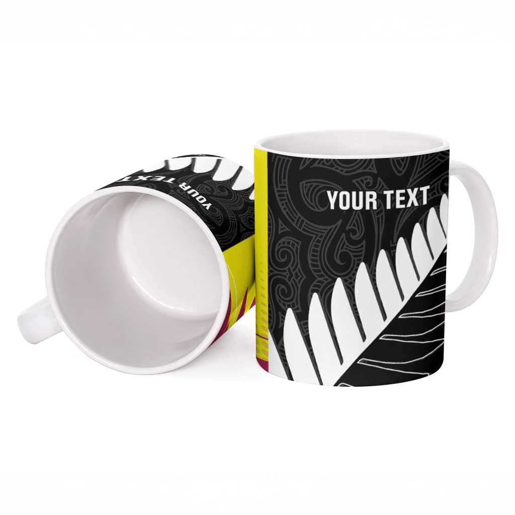 New Zealand and West Indies Cricket Custom Ceramic Mug Black Cap Windies Together - Polynesian Pride