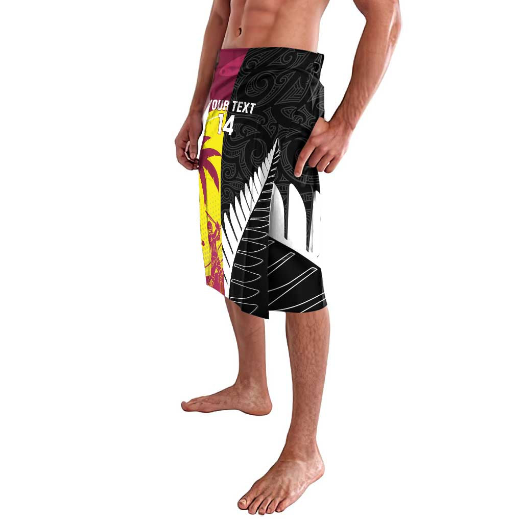 New Zealand and West Indies Cricket Custom Lavalava Black Cap Windies Together - Polynesian Pride