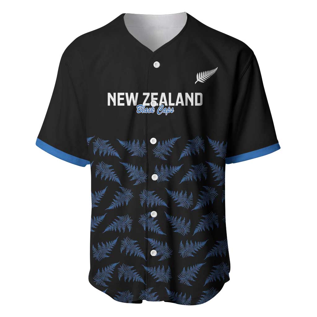 New Zealand Silver Fern Cricket Custom Baseball Jersey Black Cap T20 Version - Polynesian Pride